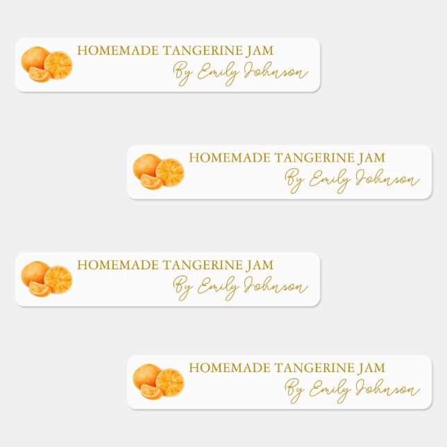 Homemade Tangerine Jam Thin Label (Group)