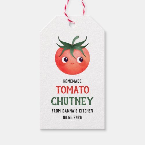 Homemade Tomato Chutney label with little tomato