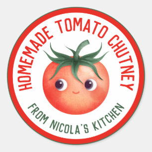 Homemade Tomato Chutney with your own recipe Classic Round Sticker