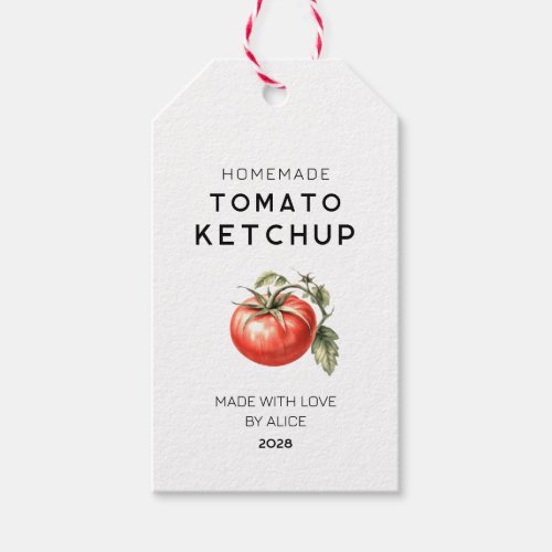 Homemade tomato Ketchup gift label