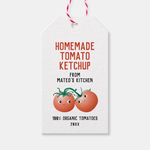 Homemade Tomato Ketchup Gift Tag with custom name