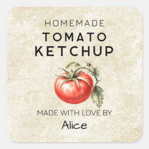 Homemade tomato Ketchup vintage canning label