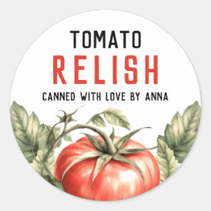 Homemade Tomato Relish Canning preserves Classic Round Sticker
