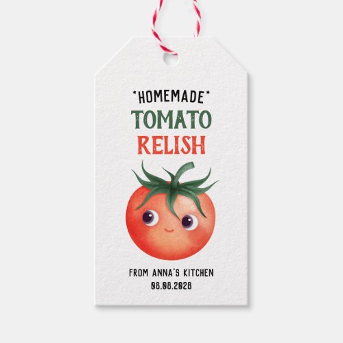 Homemade Tomato Relish with super cute tomato Gift Tags