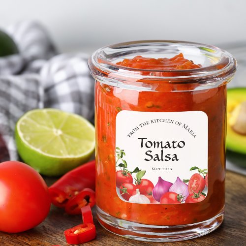 Homemade Tomato Salsa Canning Square Sticker