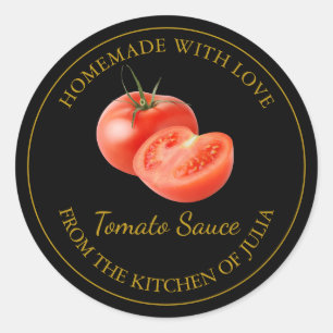 Homemade Tomato Sauce Label Black