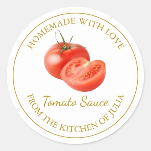 Homemade Tomato Sauce Label  White