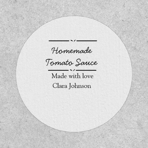 Homemade tomato sauce made with love add name text patch