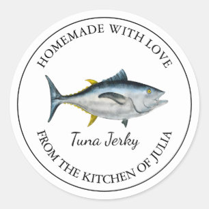 Homemade Tuna Jerky Label