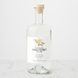 Homemade Vanilla Extract Food and Beverage Label
