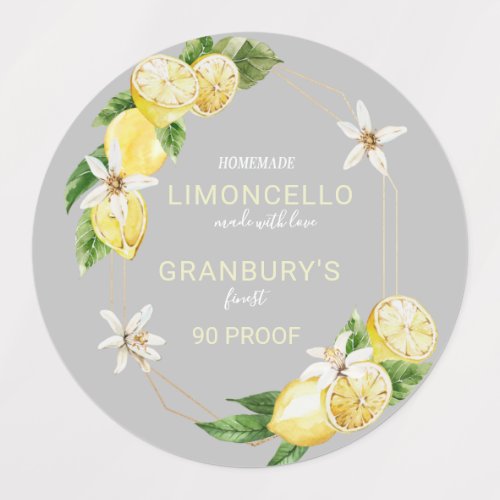 Homemade Watercolor Limoncello Curd Labels