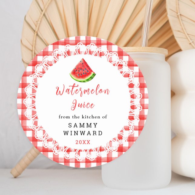 Homemade Watermelon Juice Drink Label (Creator Uploaded)