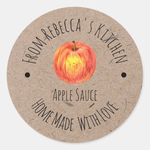 Homemade with love Apple Sauce Label
