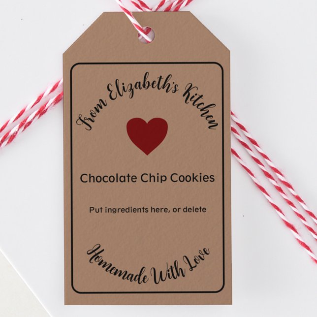 Homemade With Love Baked Gifts Kraft Paper Brown Gift Tags (Creator Uploaded)