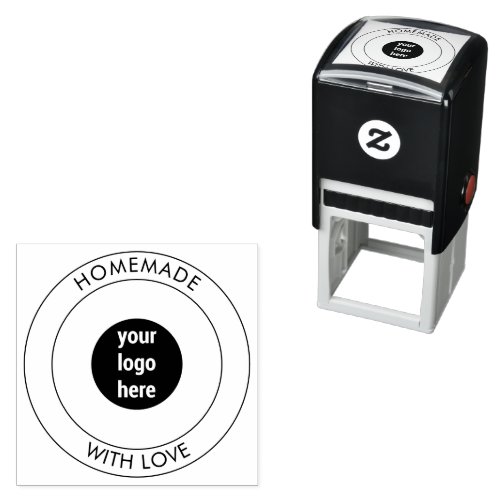 Homemade with Love Business Logo Elegant Modern Self_inking Stamp