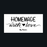 Homemade With Love Calligraphy Rubber Stamp<br><div class="desc">Giving home cooked goodies as a gift?  This rubber stamp is the perfect way to let them know. It’s original calligraphy and easy to customize.</div>