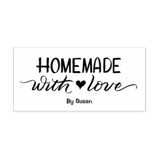 Homemade With Love Calligraphy Rubber Stamp