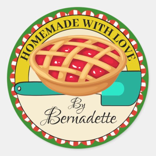 Homemade With Love Classic Round Sticker