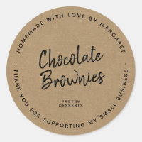 Homemade With Love Dessert Kraft Paper