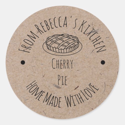 Homemade with Love  Faux Kraft Paper Pie Label