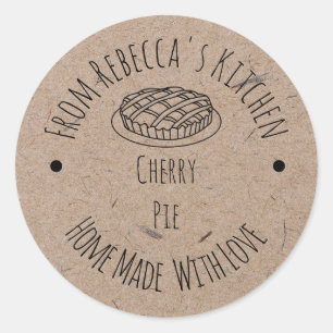 Homemade with Love  Faux Kraft Paper Pie Label