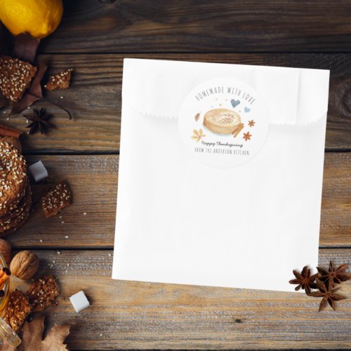 Homemade With Love  Friendsgiving Thanksgiving Classic Round Sticker