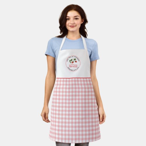 Homemade with Love Jams Preserves Red Plaid Apron