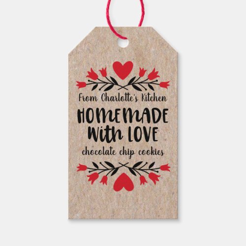 Homemade with love Kraft Heart Gift Tag
