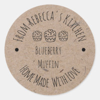 Homemade with Love Kraft Paper | Baked Goods Label