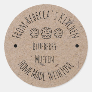 Homemade with Love Kraft Paper Baked Goods Label