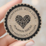 Homemade With Love Kraft Paper Heart Baked Goods Classic Round Sticker