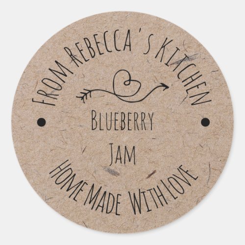 Homemade with Love Kraft Paper | Jam Canning Label Homemade with Love Kraft Paper Jam Canning Label