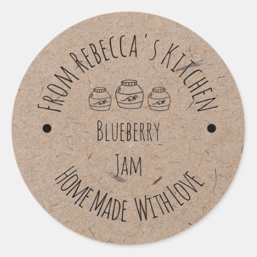 Homemade with Love Kraft Paper  Jam Canning Label