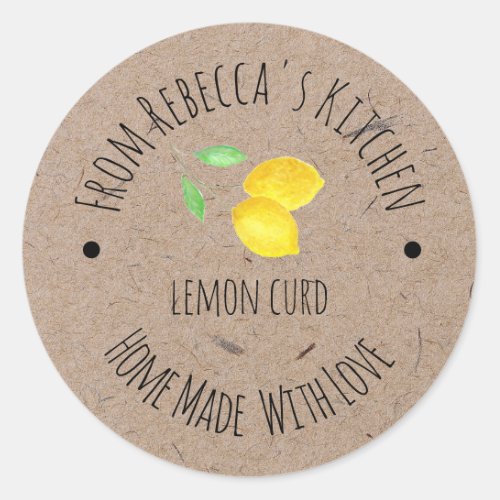 Homemade with love Lemon Curd label