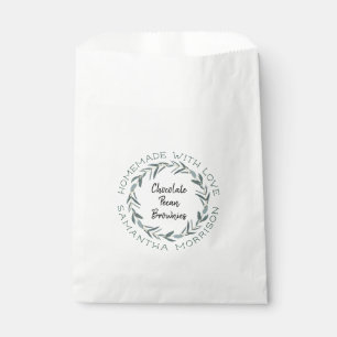 Homemade With Love   Modern Eucalyptus Wreath Favor Bag