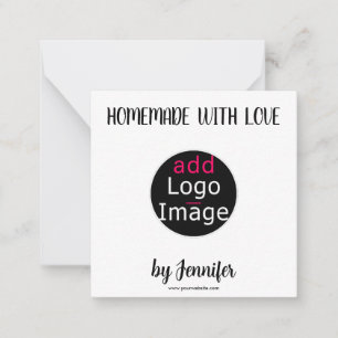 HomeMade With Love Modern Professional Custom Note Card