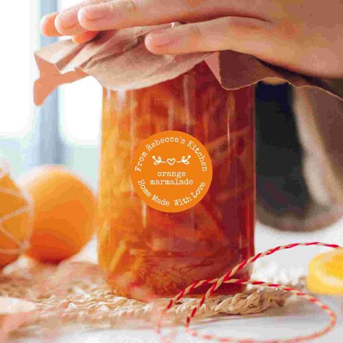 Homemade with Love Orange Marmalade Canning Classic Round Sticker