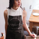 Homemade with Love Personalized Kitchen Apron<br><div class="desc">Let's get baking. Customize the script Name on this personalized apron. Seen here in red with white typography in a stylish treatment. Encourage the sweet baker in your life, a small business bakery owner with a special gift. Perfect for baking those yummy goodies, treats, cakes, cookies and more. Featuring the...</div>