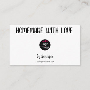 HomeMade With Love Professional Customizable White Enclosure Card
