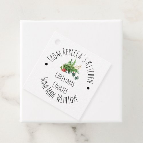 Homemade with Love Rustic Christmas Cookies Favor Tags