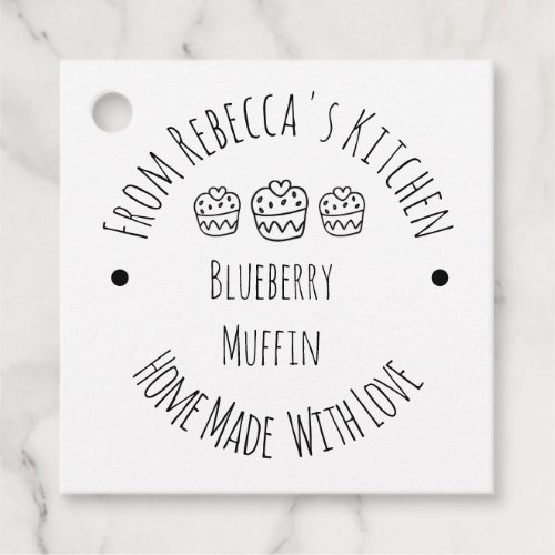 Homemade with Love Rustic Muffin Baked Goods Label