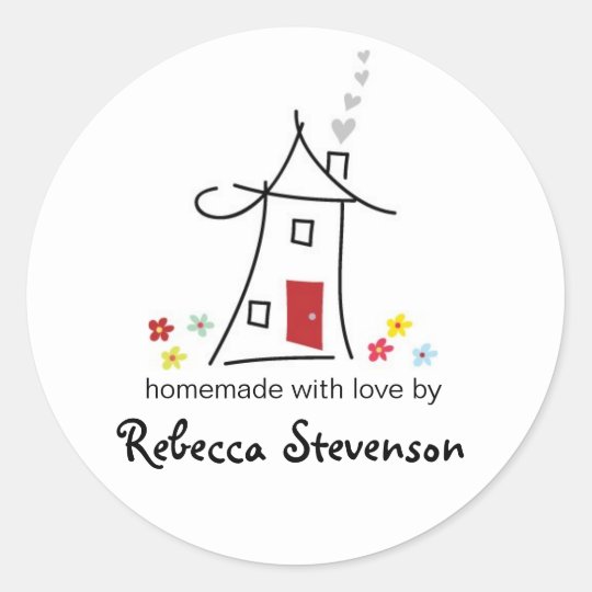 homemade with love sticker label zazzlecom