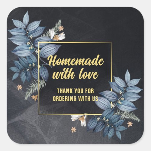 Homemade with love Thank you Square Sticker