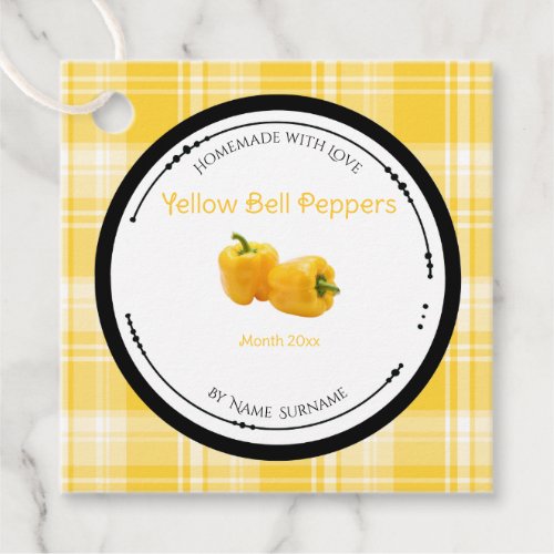 Homemade Yellow Bell Peppers Label Hang Tag