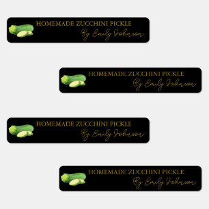 Homemade Zucchini Pickle Thin Label