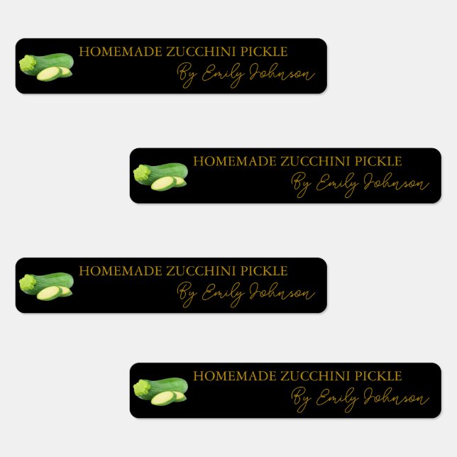 Homemade Zucchini Pickle Thin Label (Group)