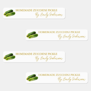 Homemade Zucchini Pickle Thin Label