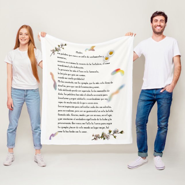 "Homenaje a Mamá" Fleece Blanket (In Situ)