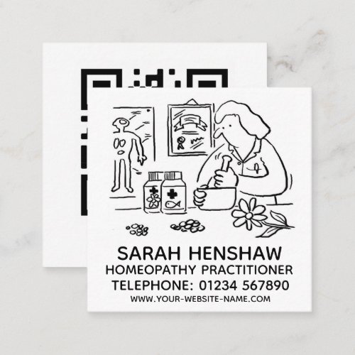 Homeopathic Homeopathy Practitioner Square Business Card