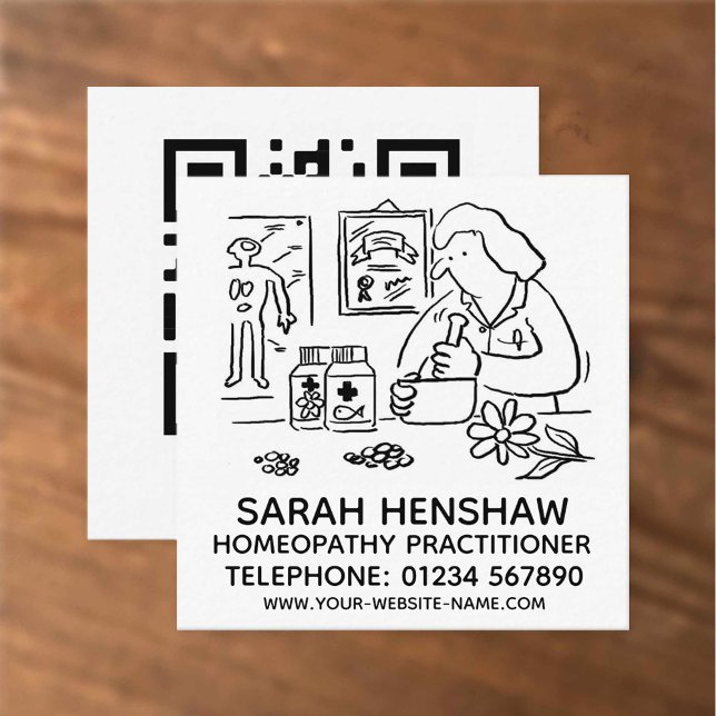 Homeopathic Homeopathy Practitioner Square Business Card (Creator Uploaded)